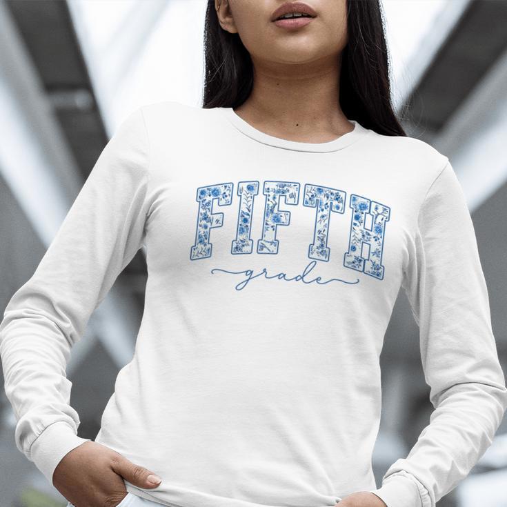 Fifth Grade Toile De Jouy Back To School Teachers Kids Women Long Sleeve T-Shirt, funny gift Fifth Grade Toile De Jouy Back To School Teachers Kids Women Long Sleeve T-Shirt, funny gift