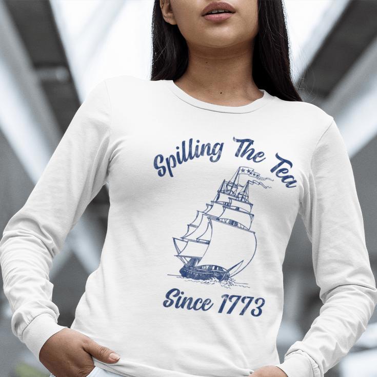 Fun 4th Of July Spilling The Tea Since 1773 History Teacher Women Long Sleeve T-Shirt, History Teacher Shirts, funny gift Fun 4th Of July Spilling The Tea Since 1773 History Teacher Women Long Sleeve T-Shirt, History Teacher Shirts, funny gift