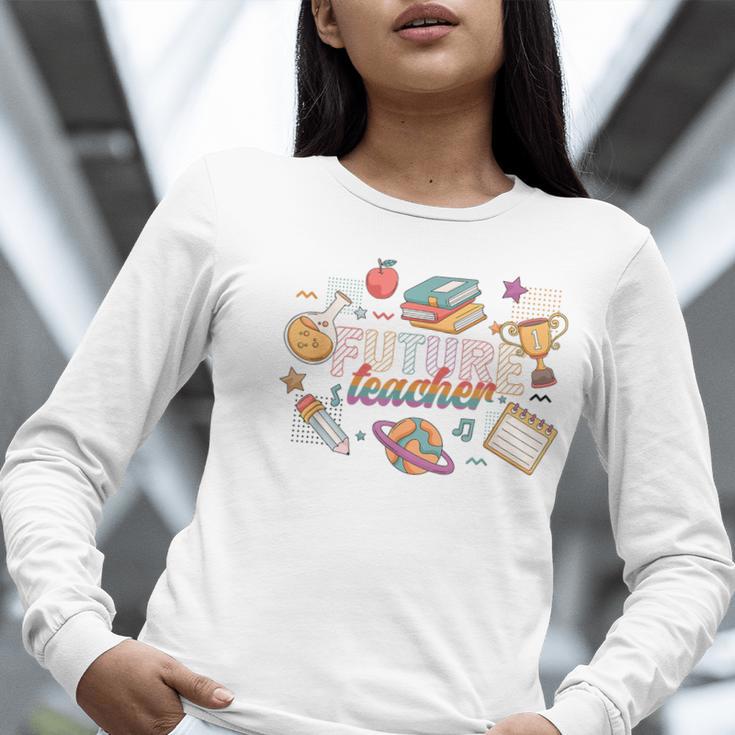 Future Teacher Costume For Kids Women Long Sleeve T-Shirt, Future Teacher Shirts, funny gift Future Teacher Costume For Kids Women Long Sleeve T-Shirt, Future Teacher Shirts, funny gift