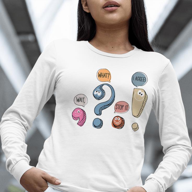 Grammar Teacher Punctuation For English Teacher Men Women Women Long Sleeve T-Shirt, English Teacher Shirts, funny gift
