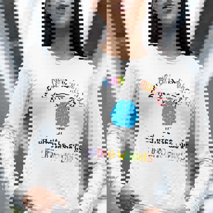 Growth Mindset Tee Teacher Quotes Men Women Kids Women Long Sleeve T-Shirt, funny gift