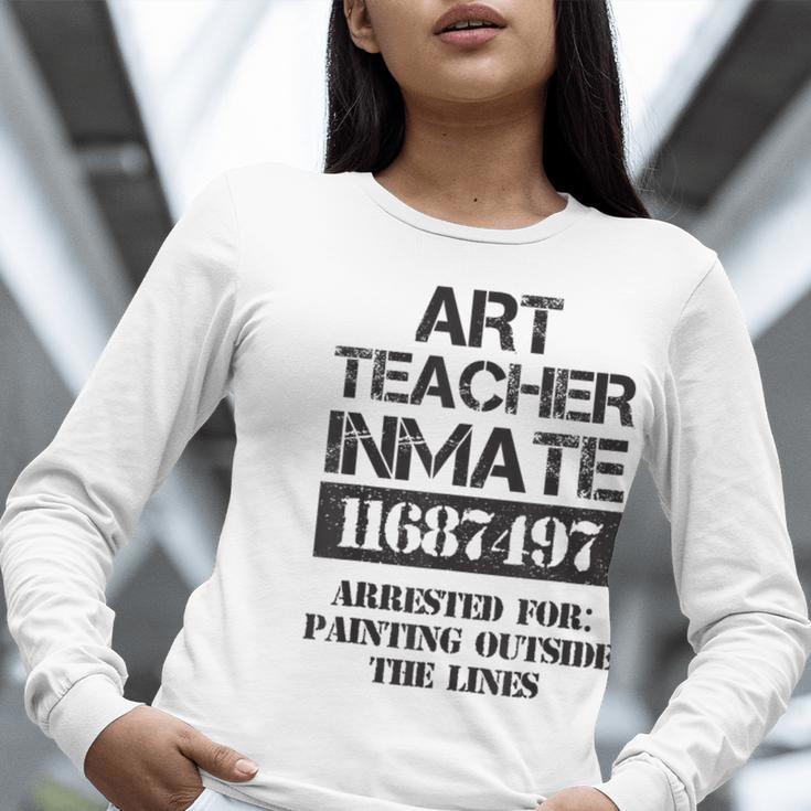 Halloween Art Teacher Prisoner Costume Women Long Sleeve T-Shirt, funny gift Halloween Art Teacher Prisoner Costume Women Long Sleeve T-Shirt, funny gift