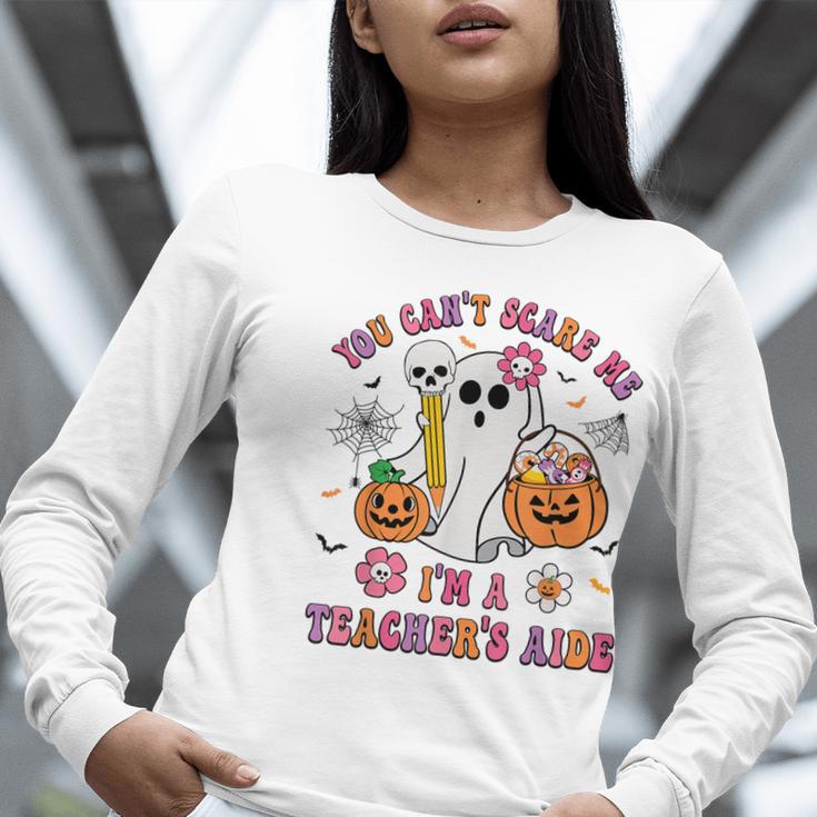 Halloween You Can't Scare Me I'm A School Teacher's Aide Women Long Sleeve T-Shirt, funny gift Halloween You Can't Scare Me I'm A School Teacher's Aide Women Long Sleeve T-Shirt, funny gift