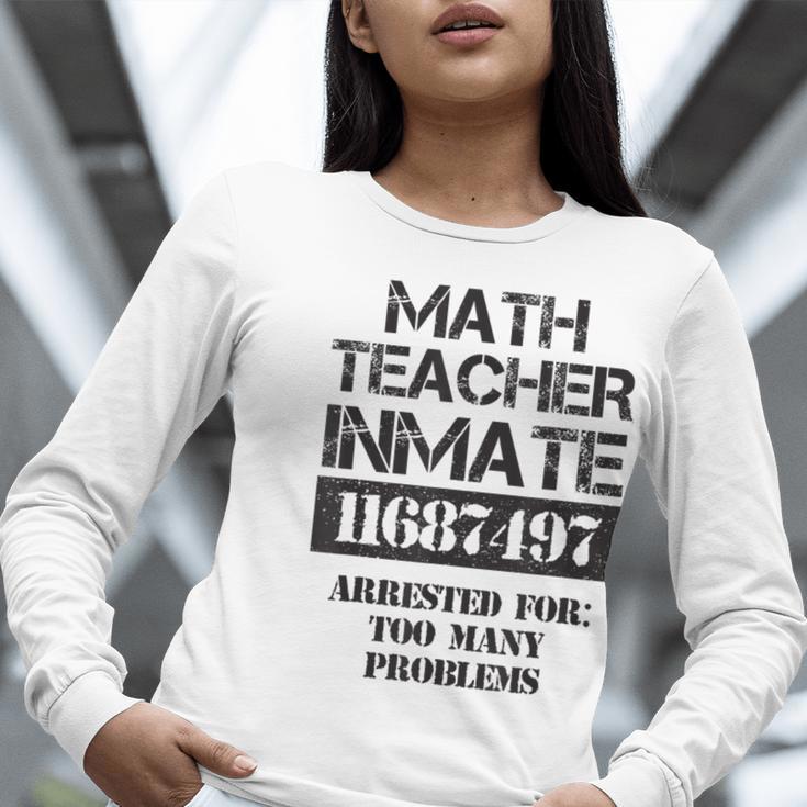 Halloween Math Teacher Prisoner Costume Women Long Sleeve T-Shirt, funny gift