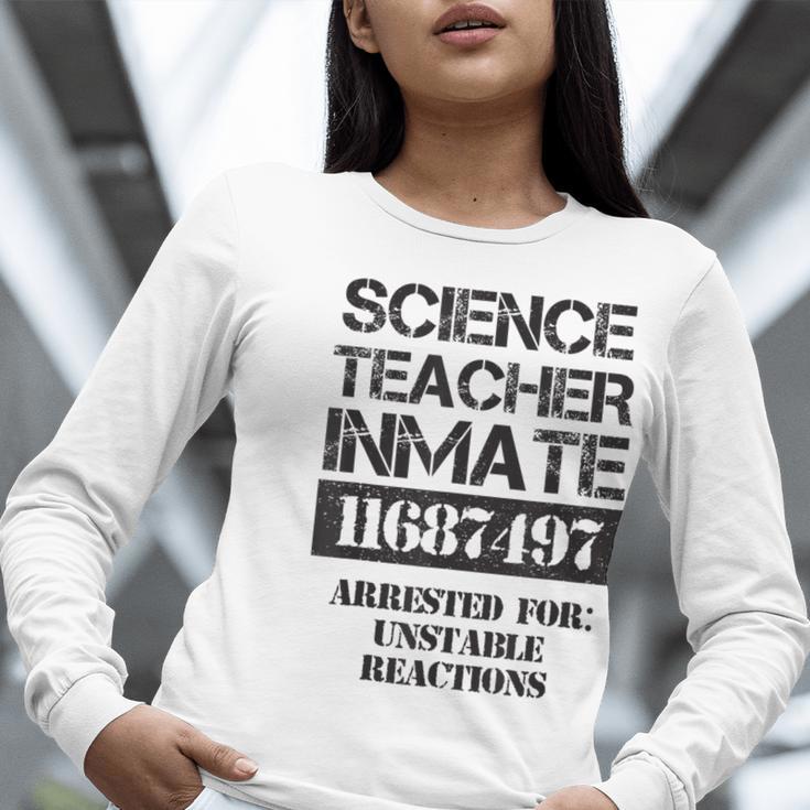 Halloween Science Teacher Prisoner Costume Women Long Sleeve T-Shirt, Science Teacher Shirts, funny gift