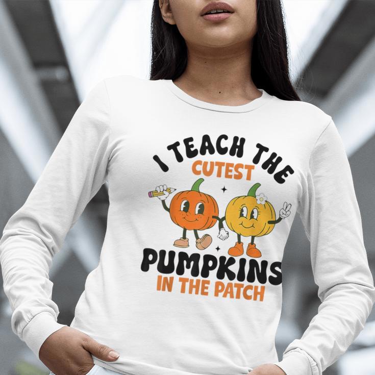Halloween Teacher I Teach The Cutest Pumpkins In The Patch Women Long Sleeve T-Shirt, funny gift Halloween Teacher I Teach The Cutest Pumpkins In The Patch Women Long Sleeve T-Shirt, funny gift