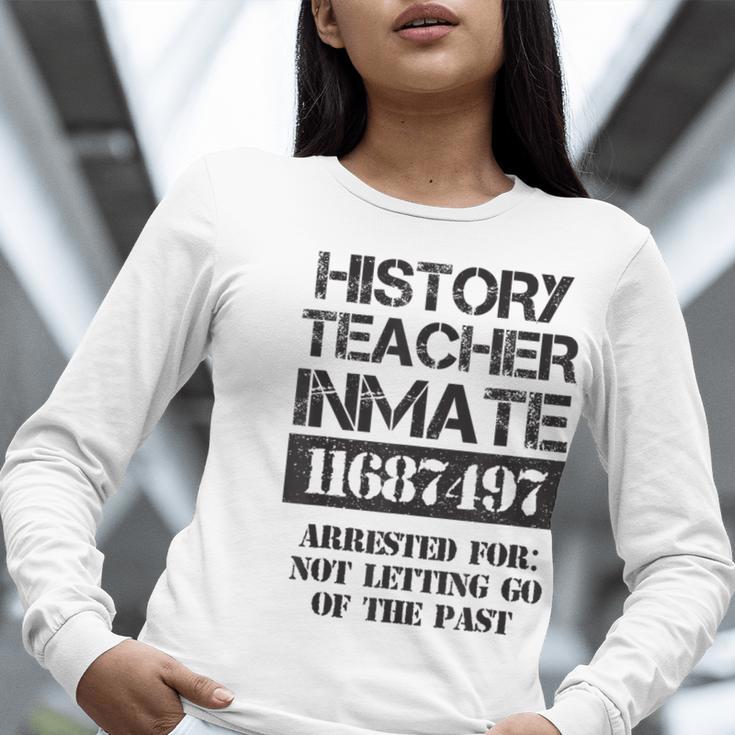 Halloween History Teacher Prisoner Costume Women Long Sleeve T-Shirt, History Teacher Shirts, funny gift Halloween History Teacher Prisoner Costume Women Long Sleeve T-Shirt, History Teacher Shirts, funny gift