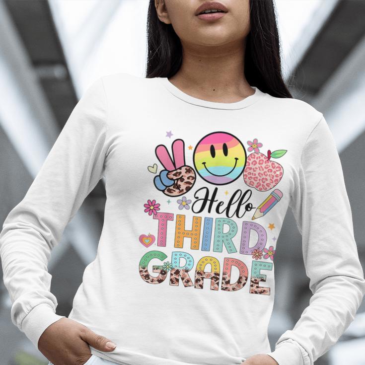 Hello 3rd Grade Boy Girl Teacher Back To School 3rd Grade Women Long Sleeve T-Shirt, funny gift Hello 3rd Grade Boy Girl Teacher Back To School 3rd Grade Women Long Sleeve T-Shirt, funny gift