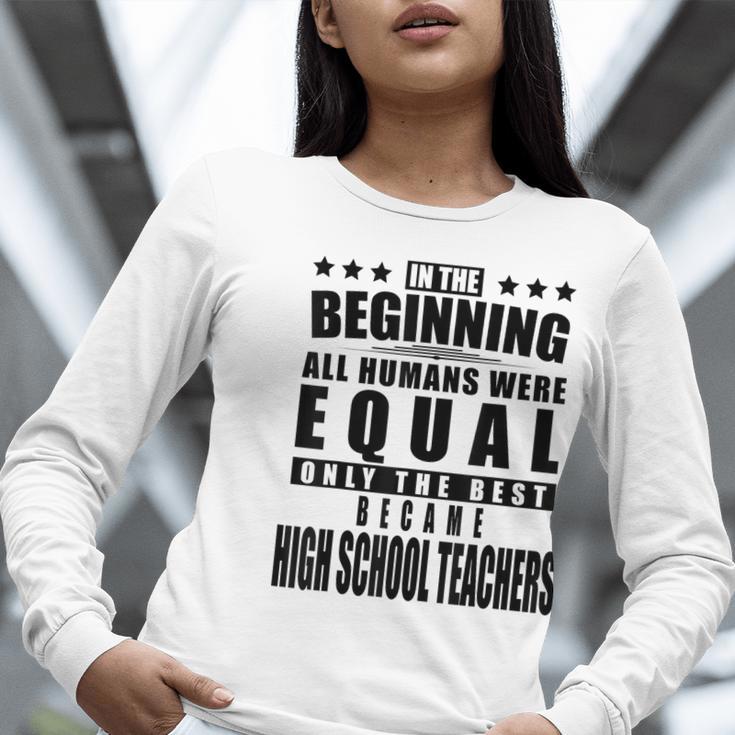 High School Teacher Personalized Women Long Sleeve T-Shirt, funny gift