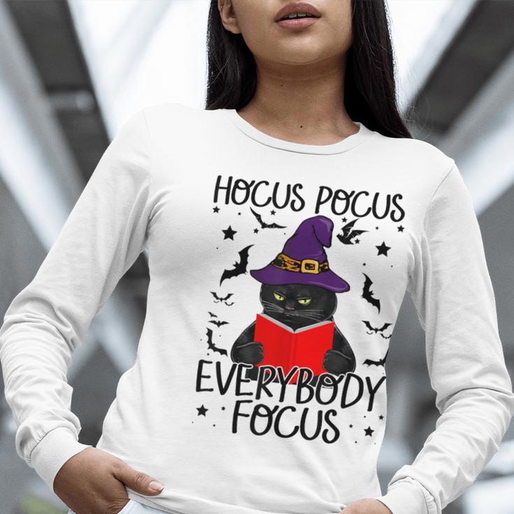 Hocus Pocus Everybody Focus Halloween Teacher For Men Women Women Long Sleeve T-Shirt, funny gift