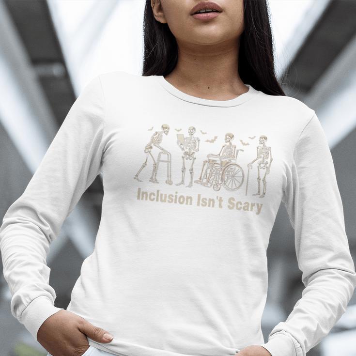 Inclusion Isn't Scary Skeleton Halloween Sped Teacher Premium Tri-Blend Women Long Sleeve T-Shirt, funny gift Inclusion Isn't Scary Skeleton Halloween Sped Teacher Premium Tri-Blend Women Long Sleeve T-Shirt, funny gift
