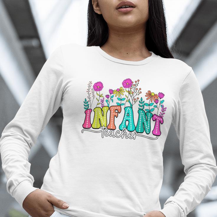 Infant Teacher Floral First Day Back To School Teaching Women Long Sleeve T-Shirt, funny gift Infant Teacher Floral First Day Back To School Teaching Women Long Sleeve T-Shirt, funny gift