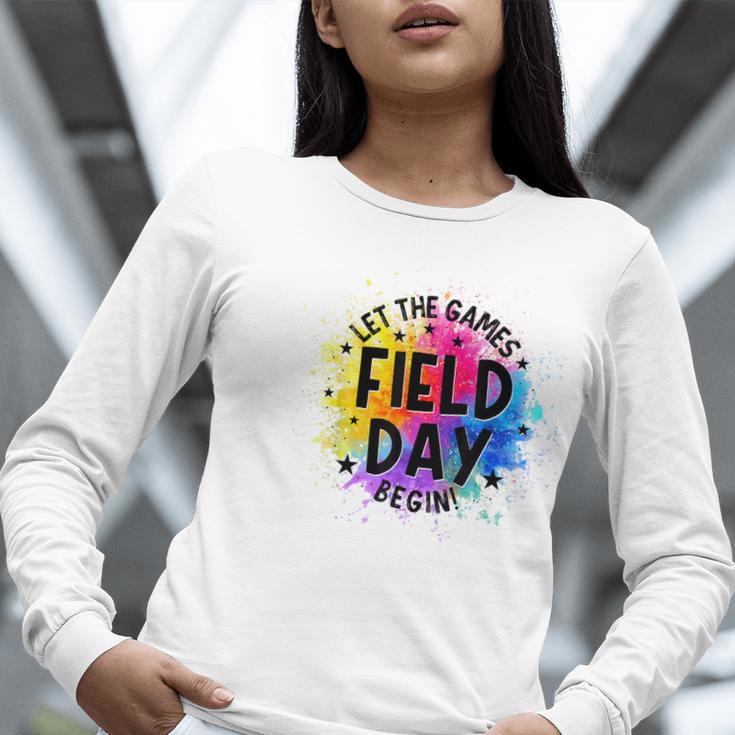Let The Games Begin Field Day Fun Day Teachers Boys Girls Women Long Sleeve T-Shirt, funny gift