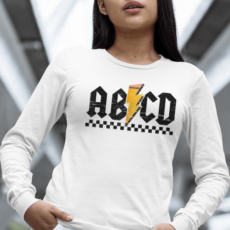 Lightning Pencil Rock'n Roll ABCD Teacher Back To School Kid Women Long Sleeve T-Shirt, funny gift Lightning Pencil Rock'n Roll ABCD Teacher Back To School Kid Women Long Sleeve T-Shirt, funny gift
