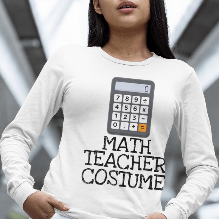 Math Teacher Costume Tshirt Halloween High School Calculator Women Long Sleeve T-Shirt, funny gift Math Teacher Costume Tshirt Halloween High School Calculator Women Long Sleeve T-Shirt, funny gift