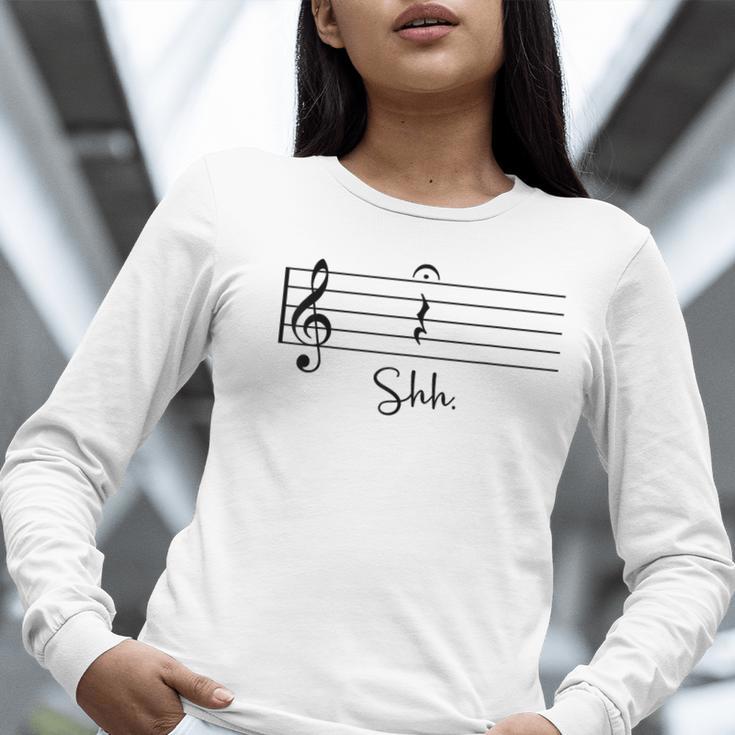 Music Notes Shirt Shh Quarter Fermata Teacher Women Long Sleeve T-Shirt, funny gift Music Notes Shirt Shh Quarter Fermata Teacher Women Long Sleeve T-Shirt, funny gift