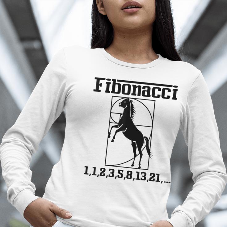 Nerdy Fibonacci Racing Car Horse Math Teacher Men Women Girls Kids Women Long Sleeve T-Shirt, funny gift