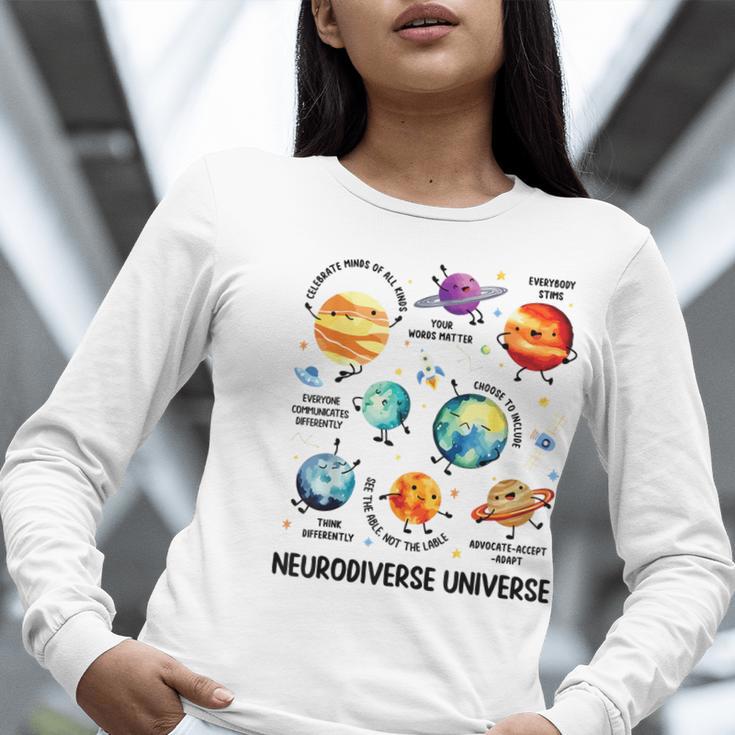 Neurodiverse Universe Space Planet Special Education Teacher Women Long Sleeve T-Shirt, funny gift Neurodiverse Universe Space Planet Special Education Teacher Women Long Sleeve T-Shirt, funny gift