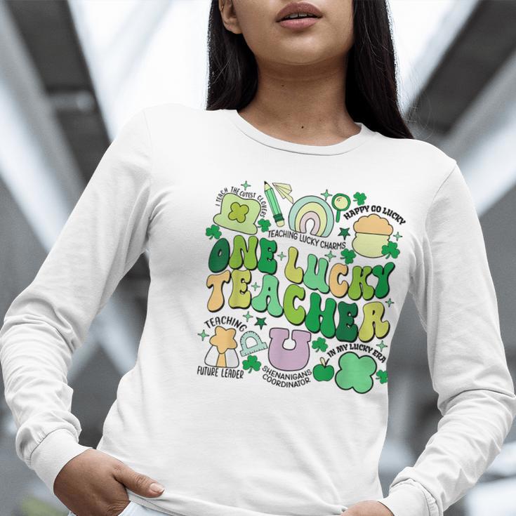 One Lucky Teacher St Patrick's Day Irish Teacher Lucky Era Women Long Sleeve T-Shirt, funny gift One Lucky Teacher St Patrick's Day Irish Teacher Lucky Era Women Long Sleeve T-Shirt, funny gift