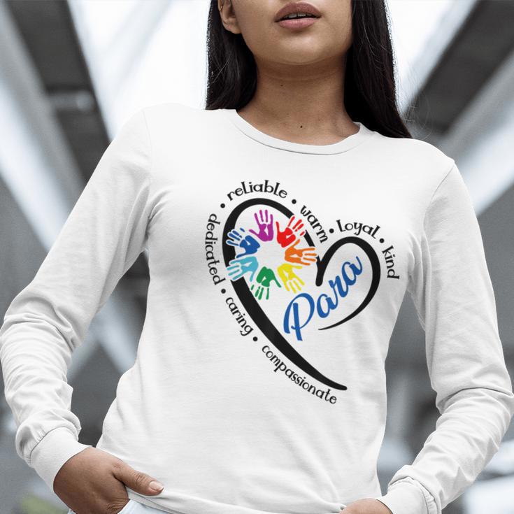 Para Heart Teacher Paraprofessional Paraeducator Men Women Women Long Sleeve T-Shirt, funny gift Para Heart Teacher Paraprofessional Paraeducator Men Women Women Long Sleeve T-Shirt, funny gift