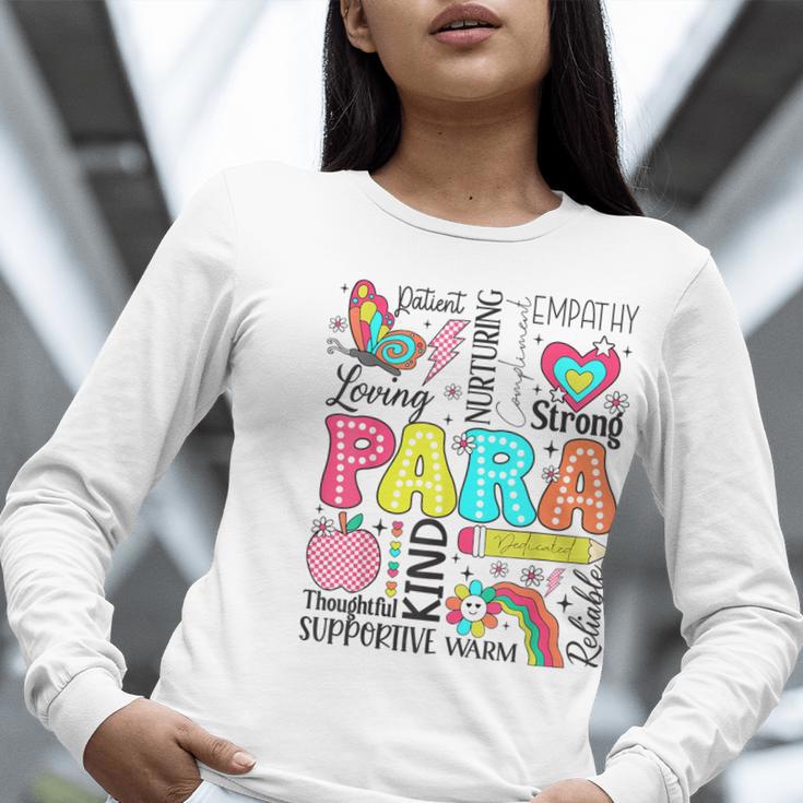 Para Paraprofessional Paraeducator Teacher Back To School Women Long Sleeve T-Shirt, funny gift