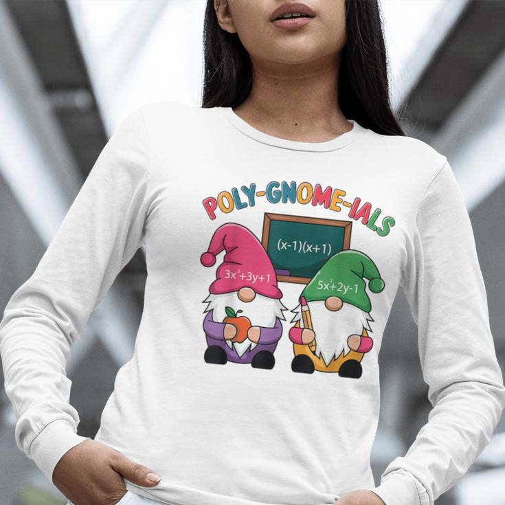 Poly-Gnome-Ials Algebra Teacher Calcul Teacher Women Long Sleeve T-Shirt, funny gift