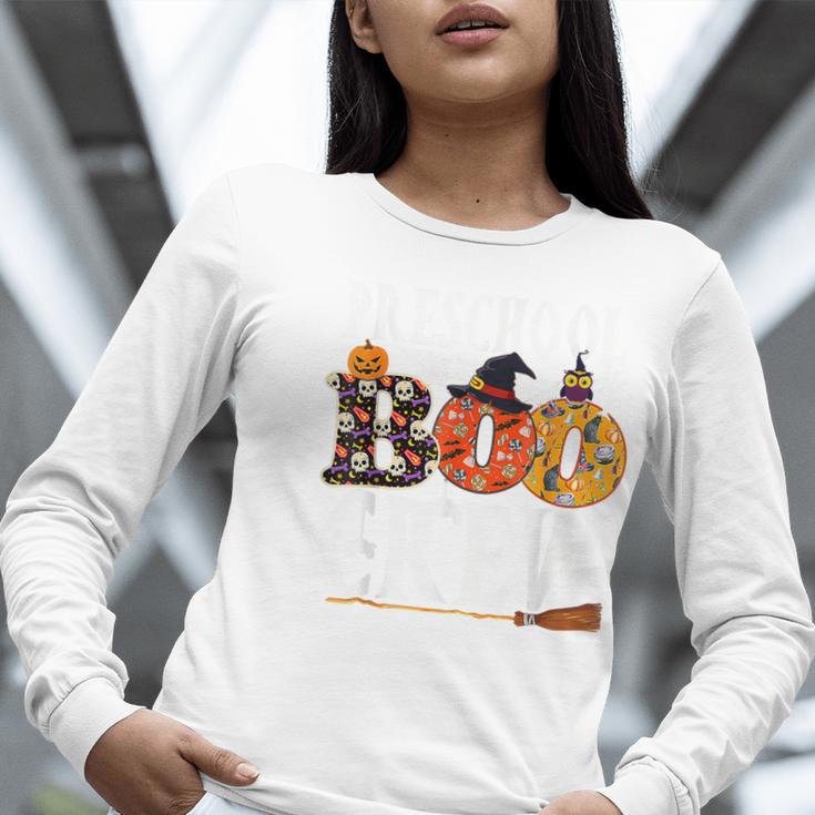 Preschool Boo Crew Teacher Halloween Women Long Sleeve T-Shirt, funny gift Preschool Boo Crew Teacher Halloween Women Long Sleeve T-Shirt, funny gift