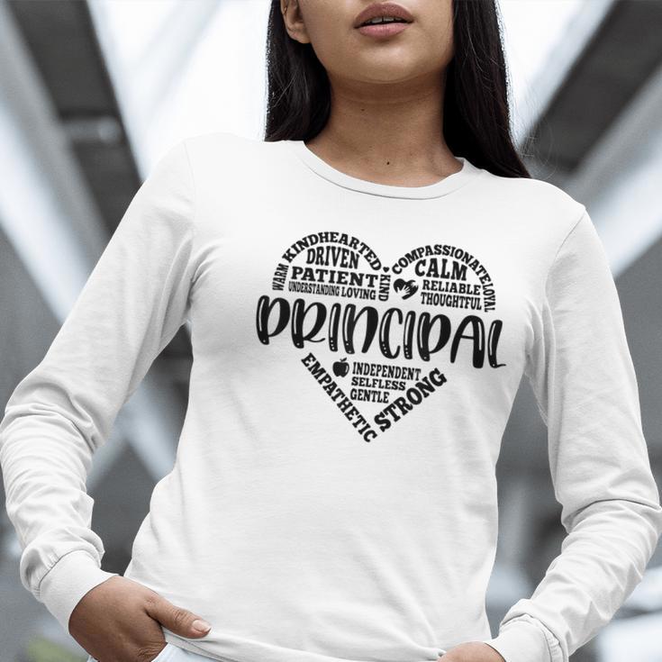 Principal Heart Life School Principal Teacher Appreciation Women Long Sleeve T-Shirt, funny gift Principal Heart Life School Principal Teacher Appreciation Women Long Sleeve T-Shirt, funny gift