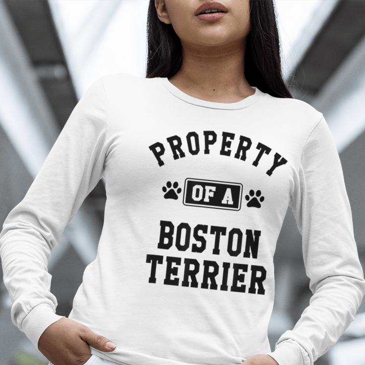 Property Of Boston Terrier Boston Terrier Shirt Women Long Sleeve T-Shirt, funny gift