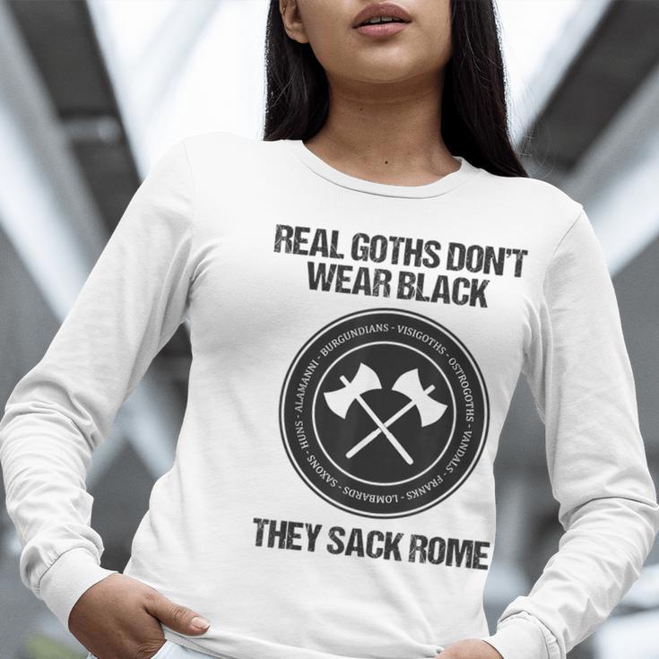 Real Goths Sack Rome History Teacher Women Long Sleeve T-Shirt, History Teacher Shirts, funny gift
