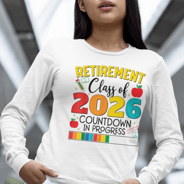 Retirement Class Of 2026 Countdown In Progress Teacher Women Long Sleeve T-Shirt, funny gift Retirement Class Of 2026 Countdown In Progress Teacher Women Long Sleeve T-Shirt, funny gift
