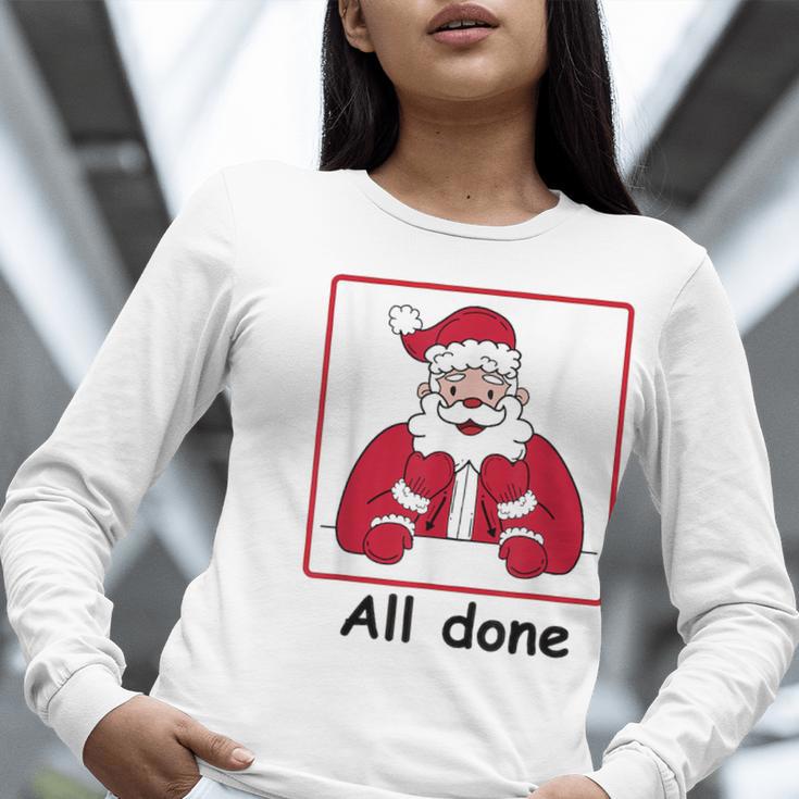 Retro All Done Christmas Special Ed Teacher Team Santa Women Women Long Sleeve T-Shirt, funny gift Retro All Done Christmas Special Ed Teacher Team Santa Women Women Long Sleeve T-Shirt, funny gift