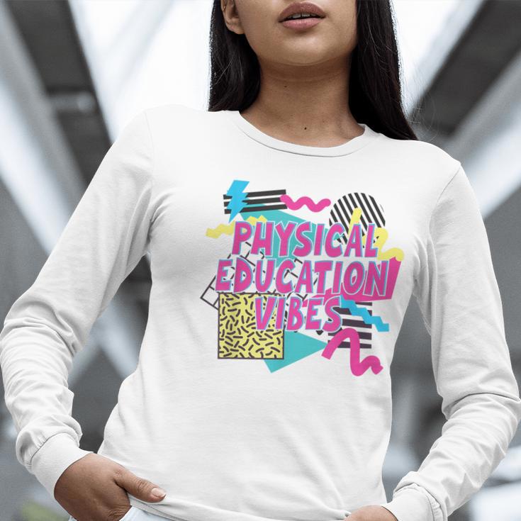 Retro Physical Education Vibes Gym Teacher Phys Ed Teacher Women Long Sleeve T-Shirt, funny gift Retro Physical Education Vibes Gym Teacher Phys Ed Teacher Women Long Sleeve T-Shirt, funny gift