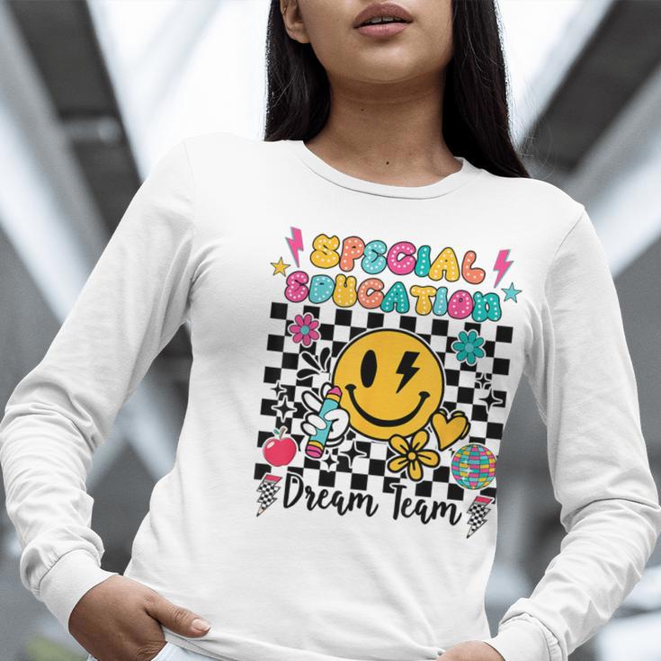 Retro Special Education Squad Groovy Dream Team Teacher Women Long Sleeve T-Shirt, Groovy Teacher Shirts, funny gift Retro Special Education Squad Groovy Dream Team Teacher Women Long Sleeve T-Shirt, Groovy Teacher Shirts, funny gift
