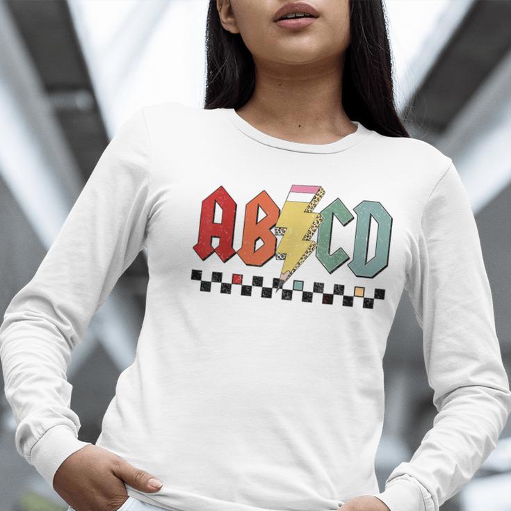 Rock Abcd Back To School Abcd Preschool Teacher Appreciation Women Long Sleeve T-Shirt, funny gift Rock Abcd Back To School Abcd Preschool Teacher Appreciation Women Long Sleeve T-Shirt, funny gift