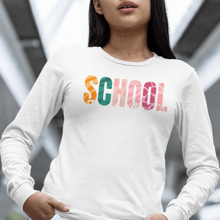 School Psychologist Rainbow Psychology Teacher Women Long Sleeve T-Shirt, funny gift