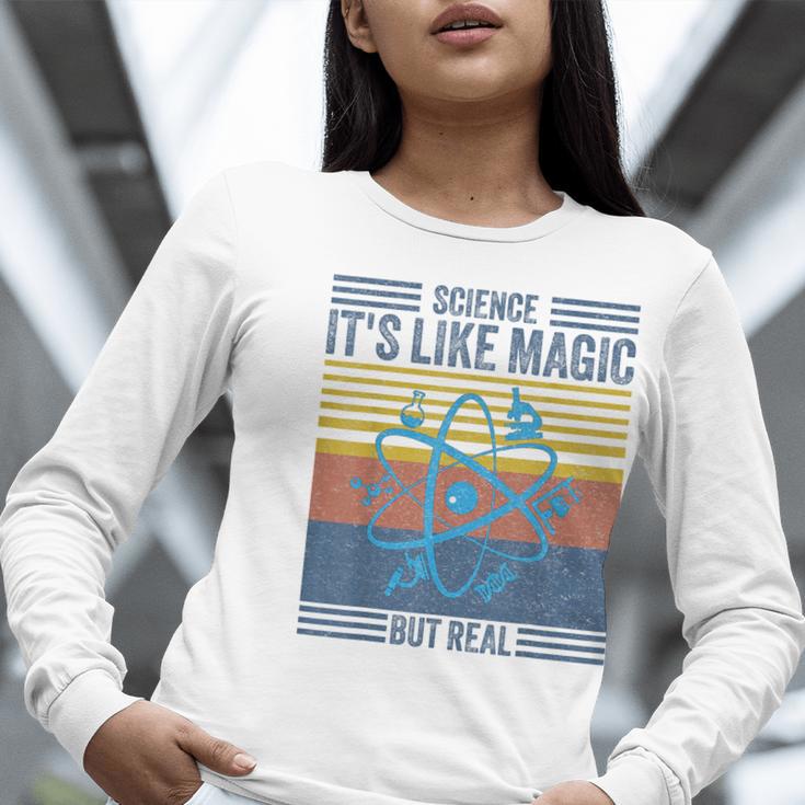 Science It's Like Magic But Real Science Teacher Geek Nerd Women Long Sleeve T-Shirt, Science Teacher Shirts, funny gift