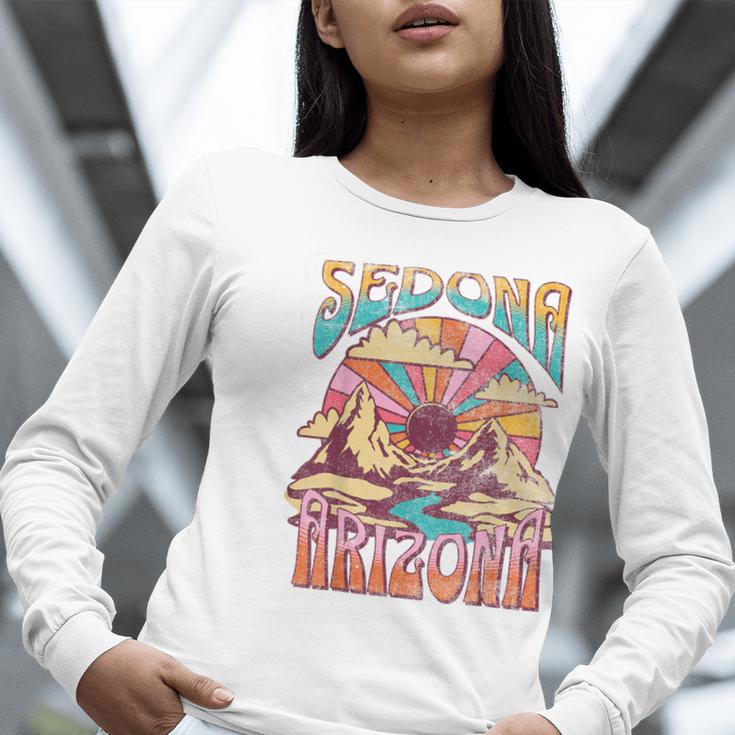 Sedona Arizona Nature Hiking Mountains Outdoors Vintage Women Long Sleeve T-Shirt, funny gift