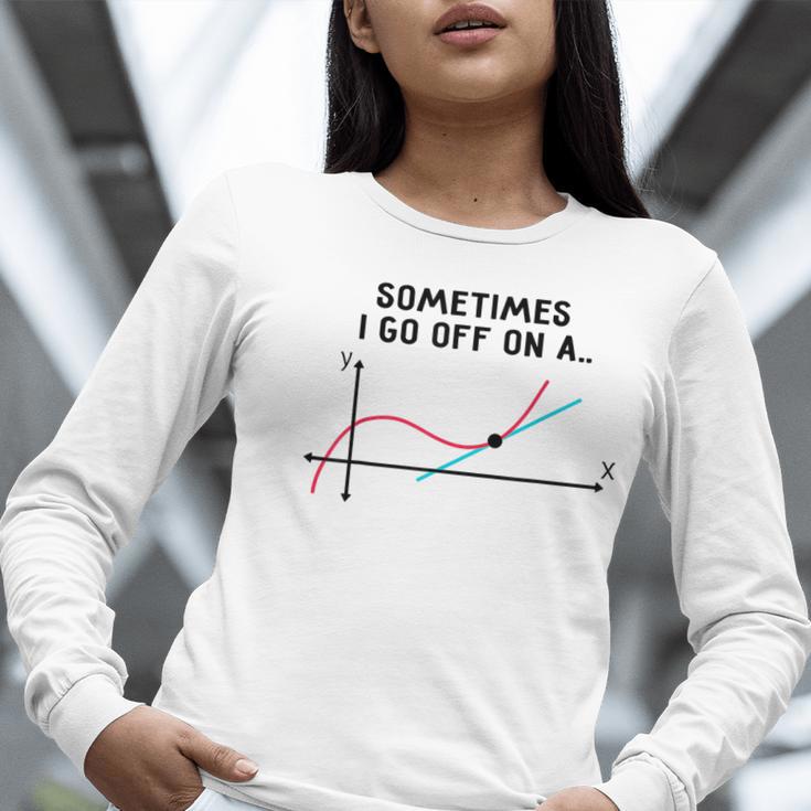 Sometimes I Go Off On a Tangent Math Teacher T Shirts Men Women Girls Kids Women Long Sleeve T-Shirt, funny gift