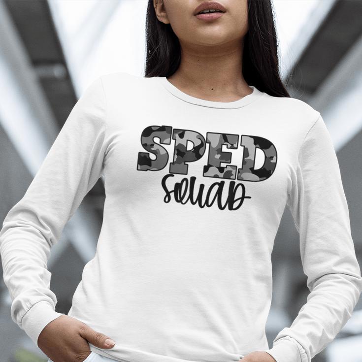 Special Education Squad Camo SPED Teacher Women Long Sleeve T-Shirt, funny gift Special Education Squad Camo SPED Teacher Women Long Sleeve T-Shirt, funny gift