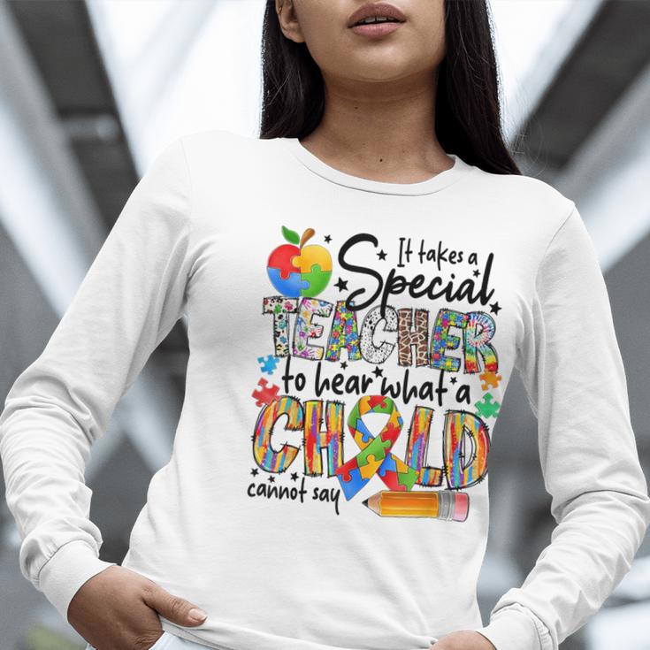 It Takes A Special Teacher To Hear What A Child Cannot Say Women Long Sleeve T-Shirt, funny gift It Takes A Special Teacher To Hear What A Child Cannot Say Women Long Sleeve T-Shirt, funny gift