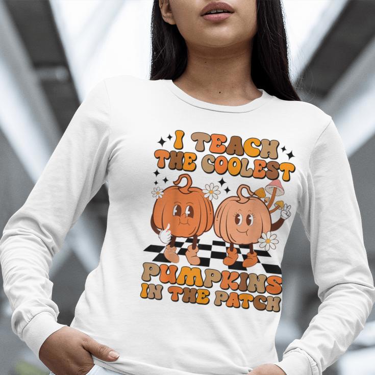 I Teach The Coolest Pumpkins In The Patch Teacher Halloween Women Long Sleeve T-Shirt, funny gift I Teach The Coolest Pumpkins In The Patch Teacher Halloween Women Long Sleeve T-Shirt, funny gift