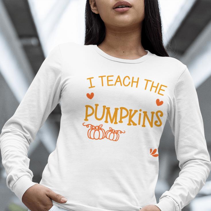 I Teach The Cutest Pumpkins In The Patch Shirt Teacher Women Long Sleeve T-Shirt, funny gift I Teach The Cutest Pumpkins In The Patch Shirt Teacher Women Long Sleeve T-Shirt, funny gift