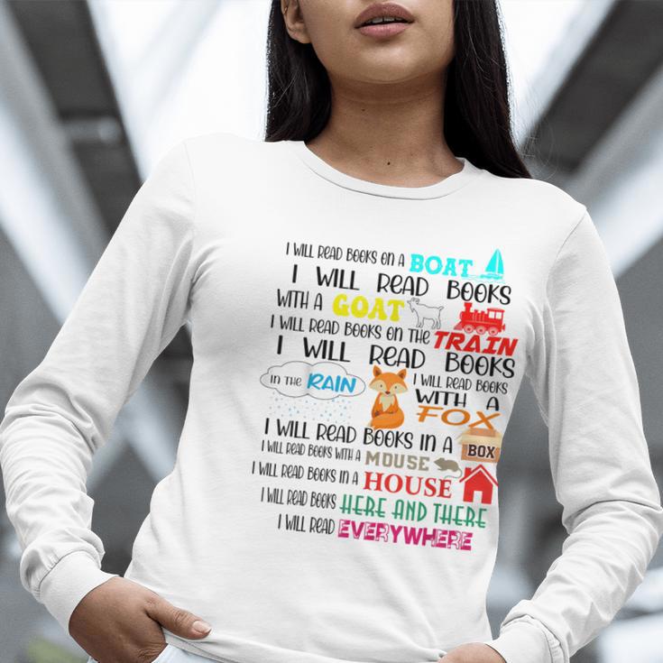 Teacher I Will Read Book On Boat Kids Women Bookworm Women Long Sleeve T-Shirt, funny gift Teacher I Will Read Book On Boat Kids Women Bookworm Women Long Sleeve T-Shirt, funny gift