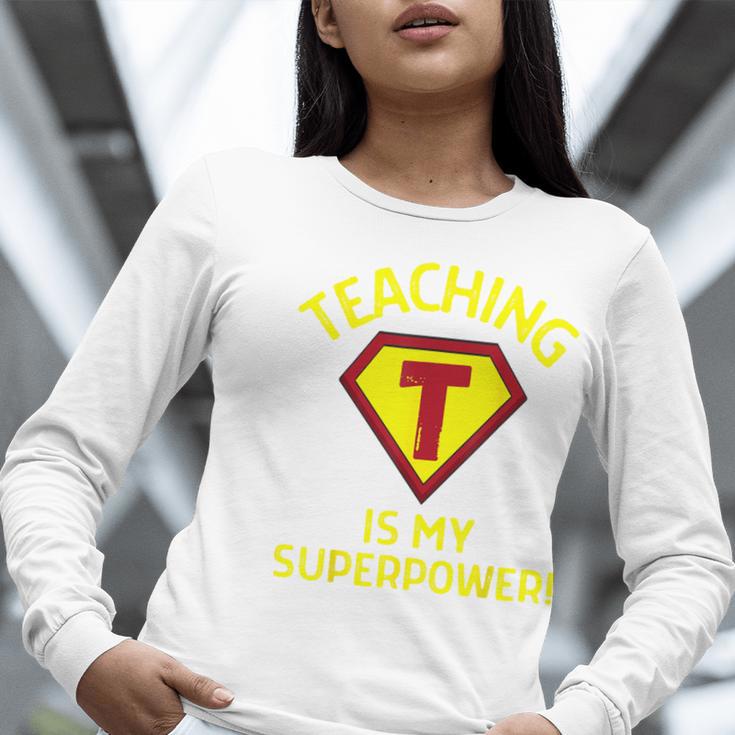 Teaching Is My Superpower Fun Elementary Teacher 1st Grade Women Long Sleeve T-Shirt, funny gift Teaching Is My Superpower Fun Elementary Teacher 1st Grade Women Long Sleeve T-Shirt, funny gift