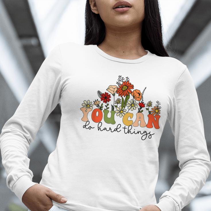 Test Day Teacher Shirt You Can Do Hard Things Women Kids Women Long Sleeve T-Shirt, funny gift
