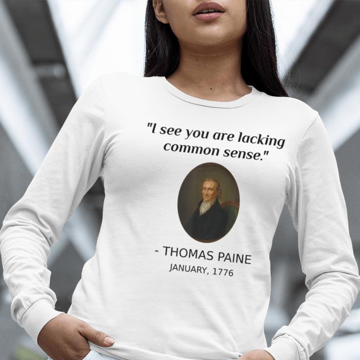 Thomas Paine Common Sense USA History Teacher Student Women Long Sleeve T-Shirt, History Teacher Shirts, funny gift Thomas Paine Common Sense USA History Teacher Student Women Long Sleeve T-Shirt, History Teacher Shirts, funny gift