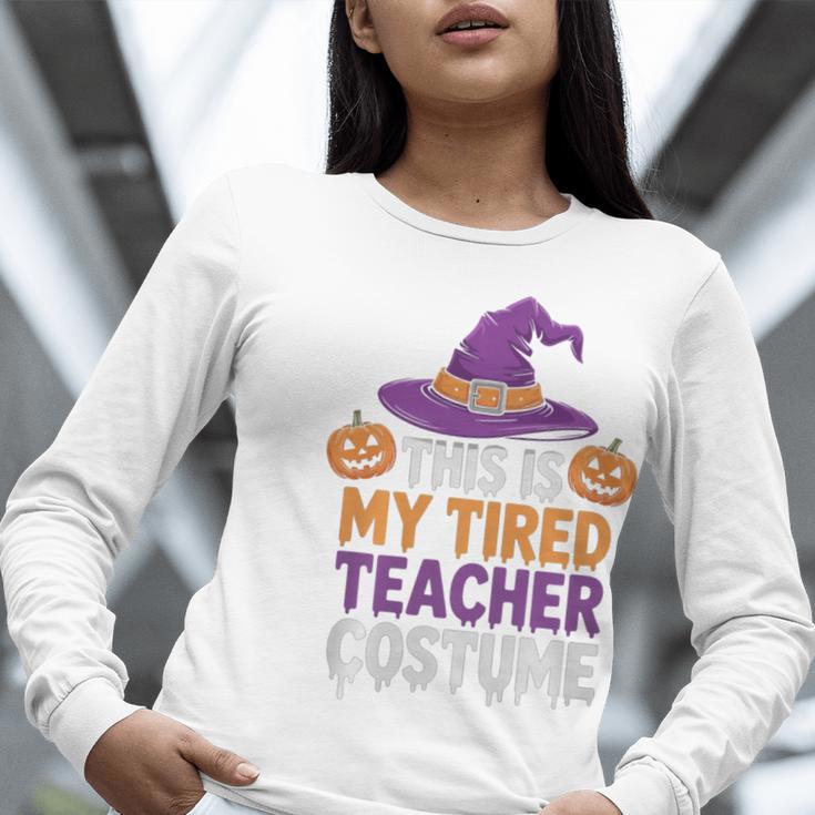 This Is My Tired Teacher Costume Halloween Premium Tri-Blend Women Long Sleeve T-Shirt, funny gift