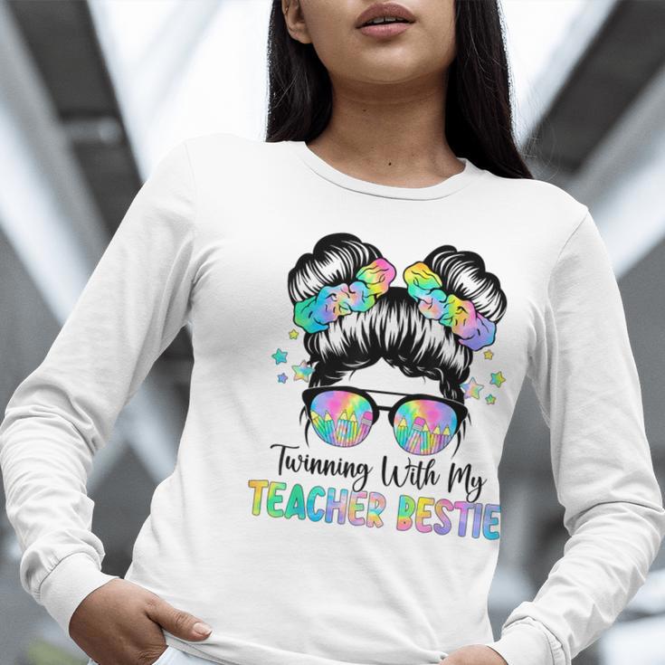 Twin Day Friends Teacher Twinning With My Bestie Women Long Sleeve T-Shirt, funny gift Twin Day Friends Teacher Twinning With My Bestie Women Long Sleeve T-Shirt, funny gift