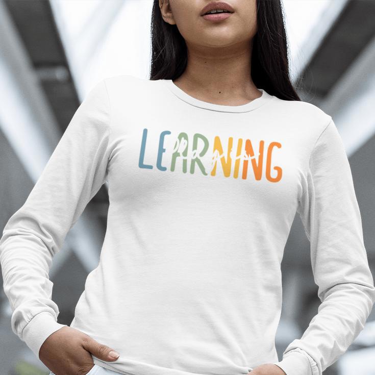 Vintage Play Is Learning Back To School Toddler Teacher Women Long Sleeve T-Shirt, funny gift Vintage Play Is Learning Back To School Toddler Teacher Women Long Sleeve T-Shirt, funny gift